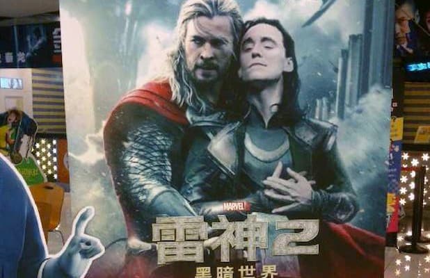 A Thor Poster Hijacked at a Shanghai Cinema