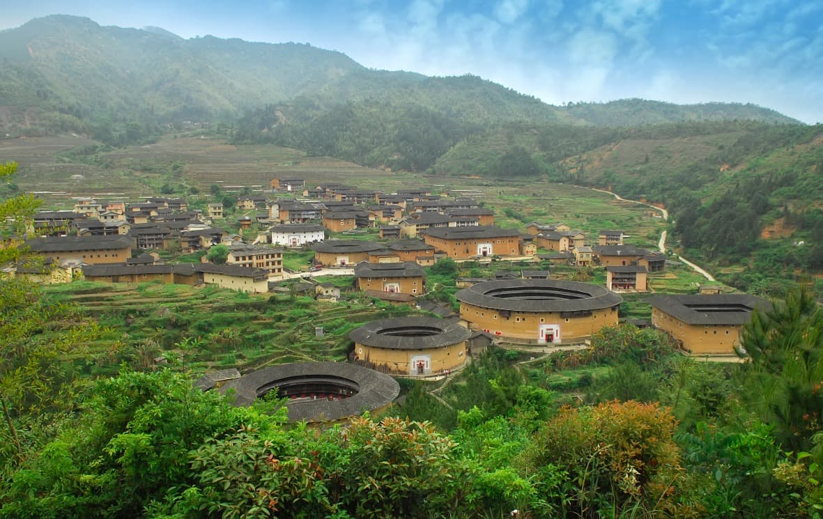 Ensemble de tulou de Hongkeng